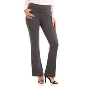 Rekucci NWT Women's Ease into Comfort Classic Bootcut Pant DK Charcoal Size 10